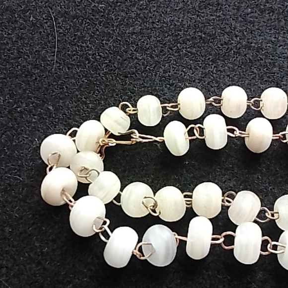 Vintage/Antique CZESOLVAKIA OBLIQUE GLASS Handcrafted Necklaces 16" and 18" - Picture 2 of 5